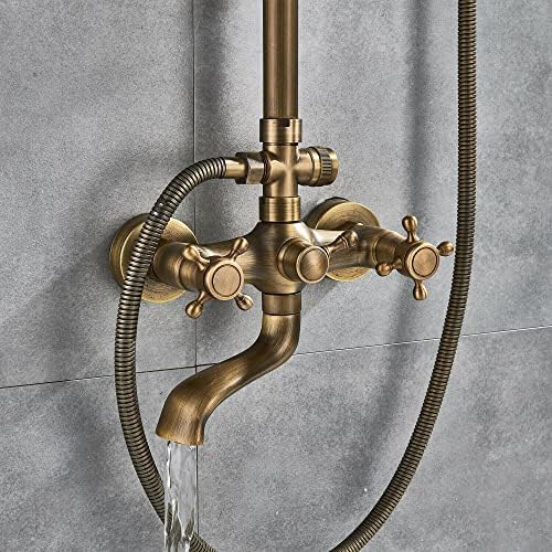 Huin 8-Inch Round Rainfall Shower Faucet Set