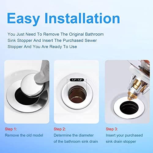 Pack of 2Bathroom Sink Stopper