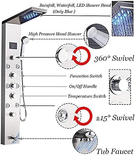 Stainless Steel Shower Panel Rust-Resistant Durable