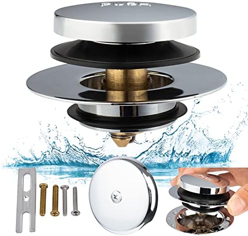 Chrome Universal Tub Drain Kit for Easy bathtub Installation