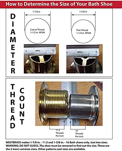 Westbrass Y593244CP Bath Waste Overflow Assembly