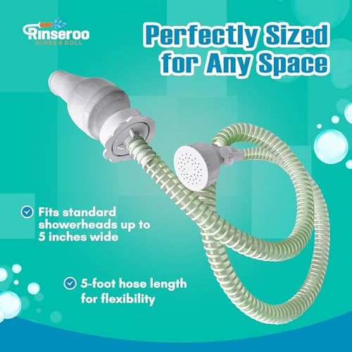 Rinseroo Removable Handheld Shower Hose 5ft