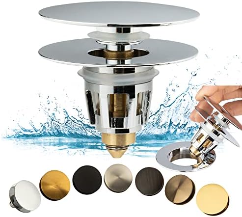 Artiwell Universal Bathroom Sink Drain Stopper CHROME PLATED