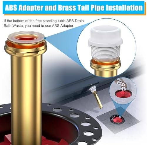 High-Quality ABS Freestanding Tub Drain with snap-off test cap