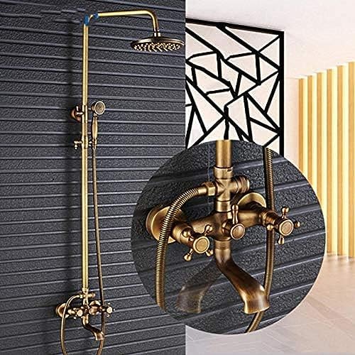 Antique Brass Faucet Set with Extendable Tube