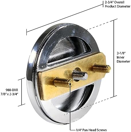 Westbrass Floating Over-Flow Bathtub Drain Faceplate