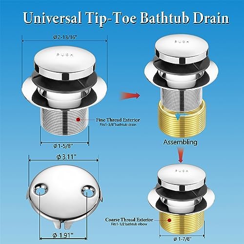 Durable bathtub drain kit for enhanced hygiene and style