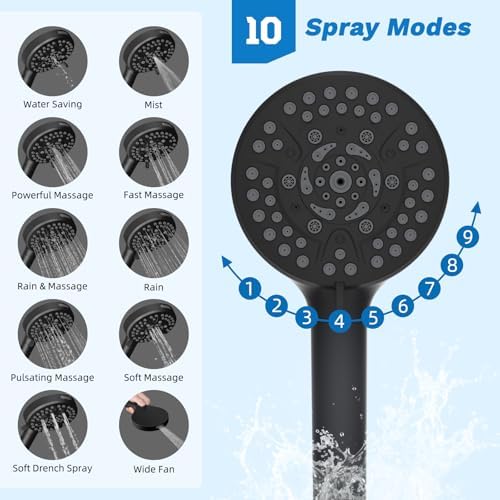 Hibbent Upgraded 13 Shower Head Combo