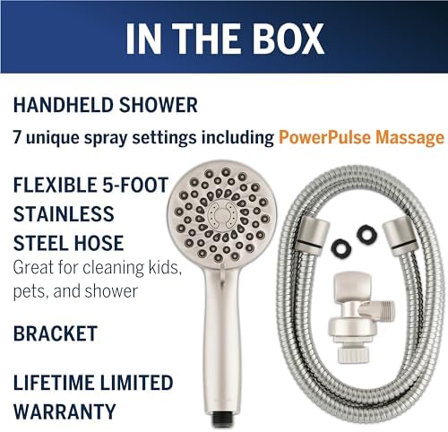 Waterpik High-Pressure Handheld Shower Head with Massage Mode