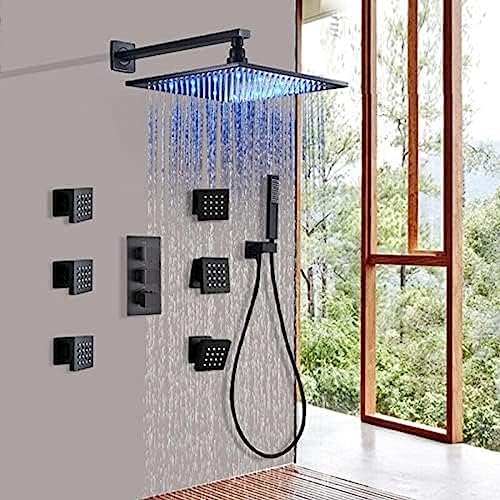 Wall-Mounted LED Rain shower System with 10-Inch Performance