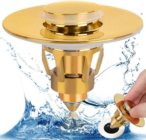Three Colors 2-in-1 Sink Stopper Gold