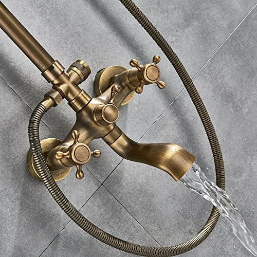 Huin 8-Inch Round Rainfall Shower Faucet Set