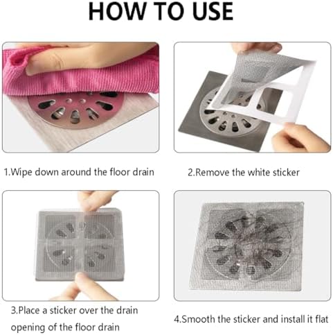 50PCS Disposable Shower Drain Hair Catcher for Kitchen Bathroom Sets