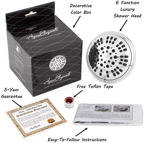 Aqua Elegante 6-Mode Adjustable Shower Head