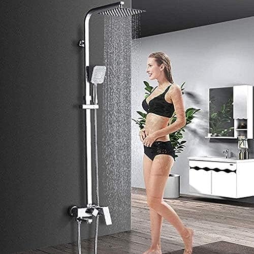 Premium Shower Chrome Set Rotating Hot Cold Faucet ABS Plastic Brass Construction