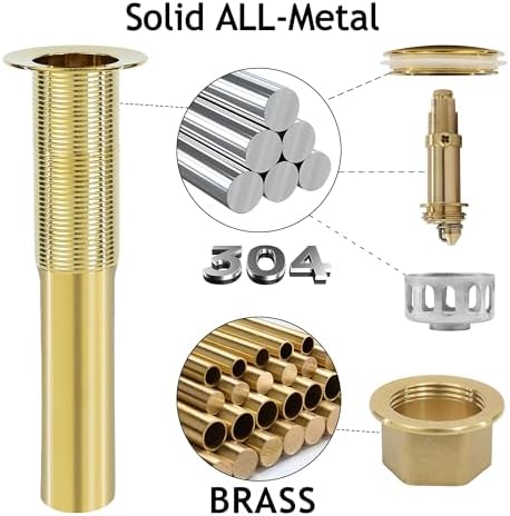 Premium Gold-Plated Stainless Steel Sink Drain