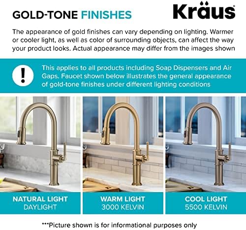 Kraus Enhanced Drain ez installation in brushed gold