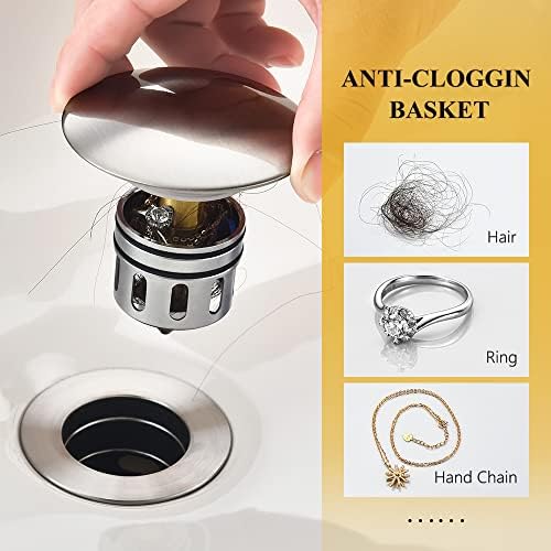 Yodel 1-inch Bathroom Sink Drain reducers included