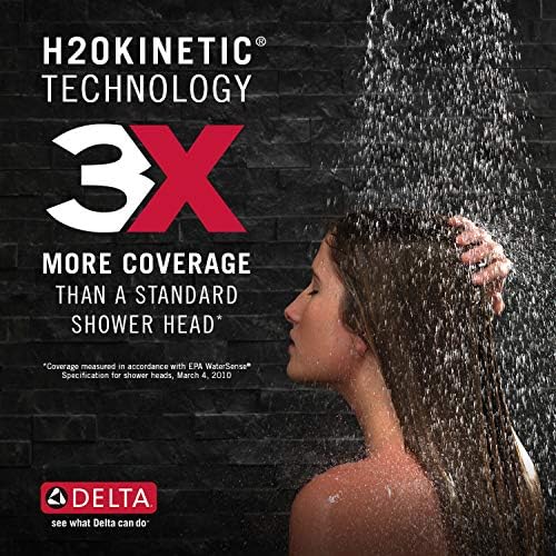Delta Faucet 3-Spray H2Okinetic Slide Bar Hand Held Shower
