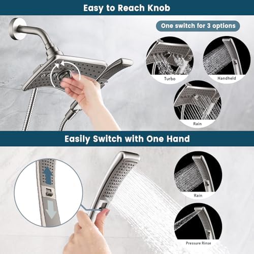 BRIGHT SHOWERS Dual Shower Head Combo