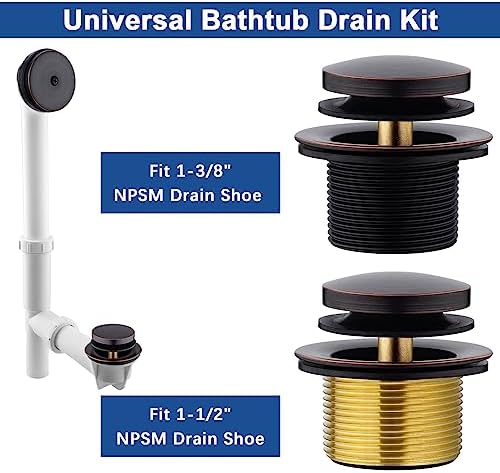 Perfect Fit Oil Rubbed Bronze Bathtub Drain Kit
