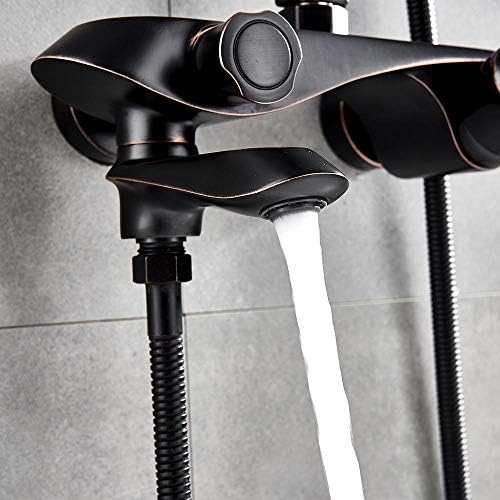 Huin Black Bronze Bathtub Shower Set High-Quality Faucet System