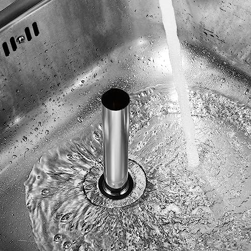 Efficient Overflow Protection for Bar Bathroom Sinks - Sleek Chrome-Plated Overflow Pipe