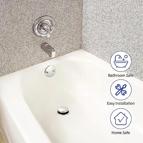 Chrome bathtub drain replacement kit for modern designs
