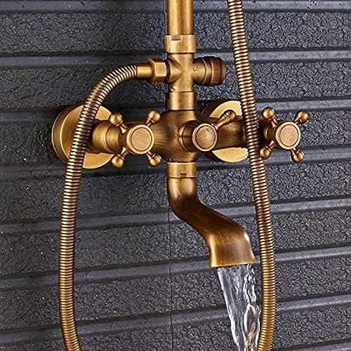 Antique Brass Faucet Set with Extendable Tube