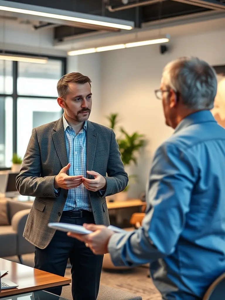 An IT consultant is conducting a cybersecurity audit for a client, highlighting CORALWING's focus on protecting businesses from cyber threats.